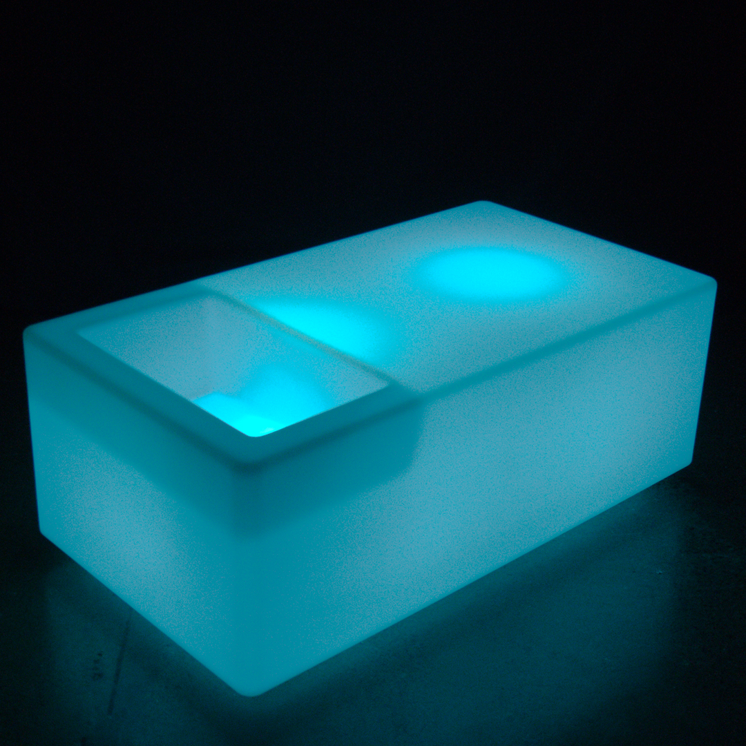 Led Table with Internal Ice bucket