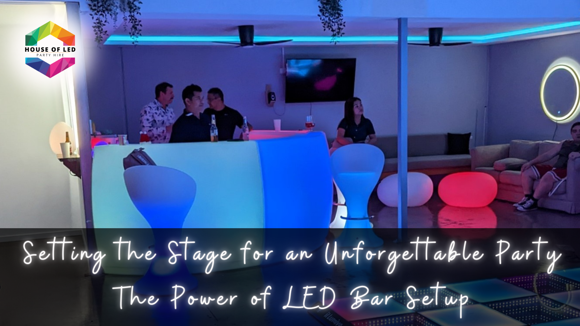 LED Furniture party hire in Brisbane